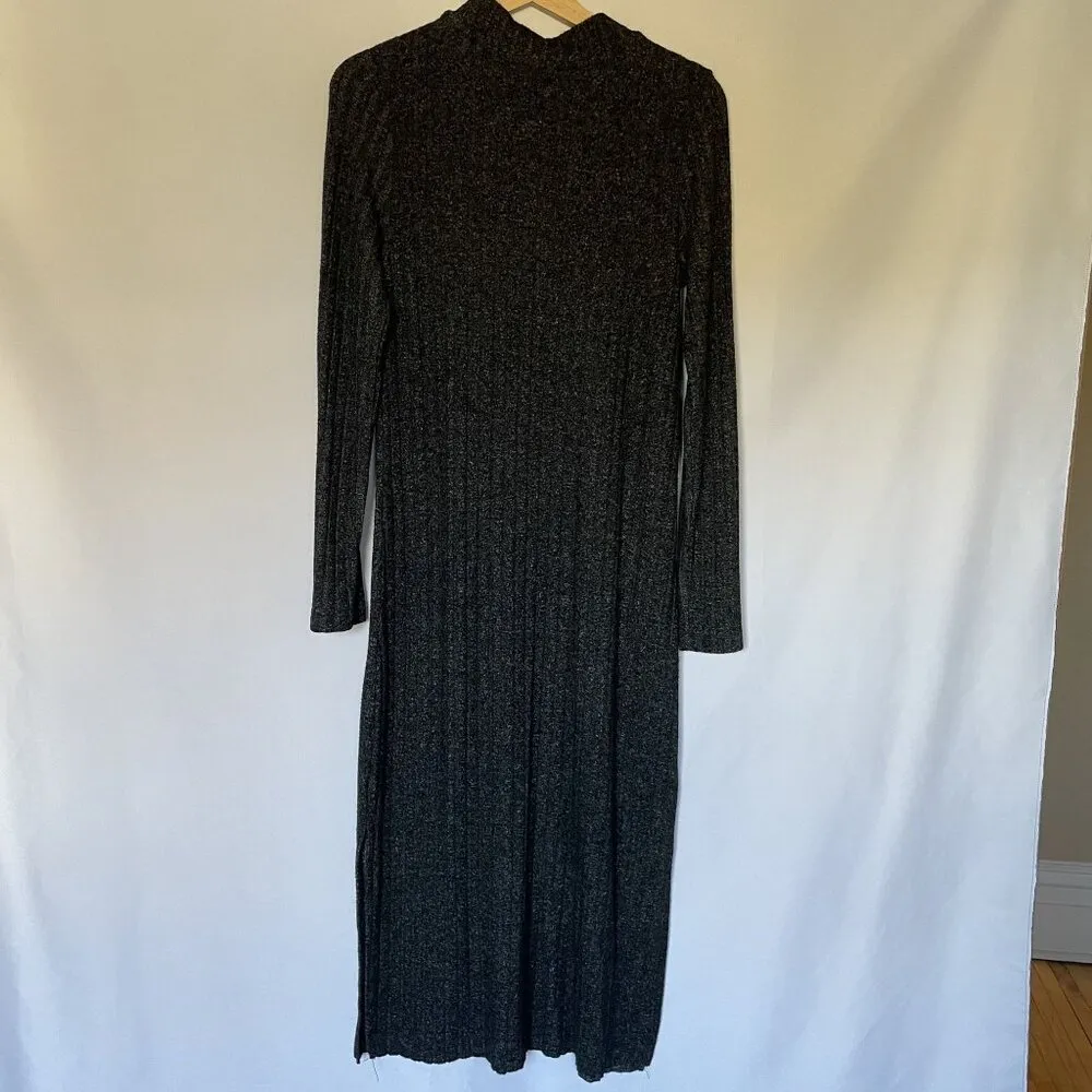 For the Republic long sleeved gray maxi dress knit material women's size medium - Image 8