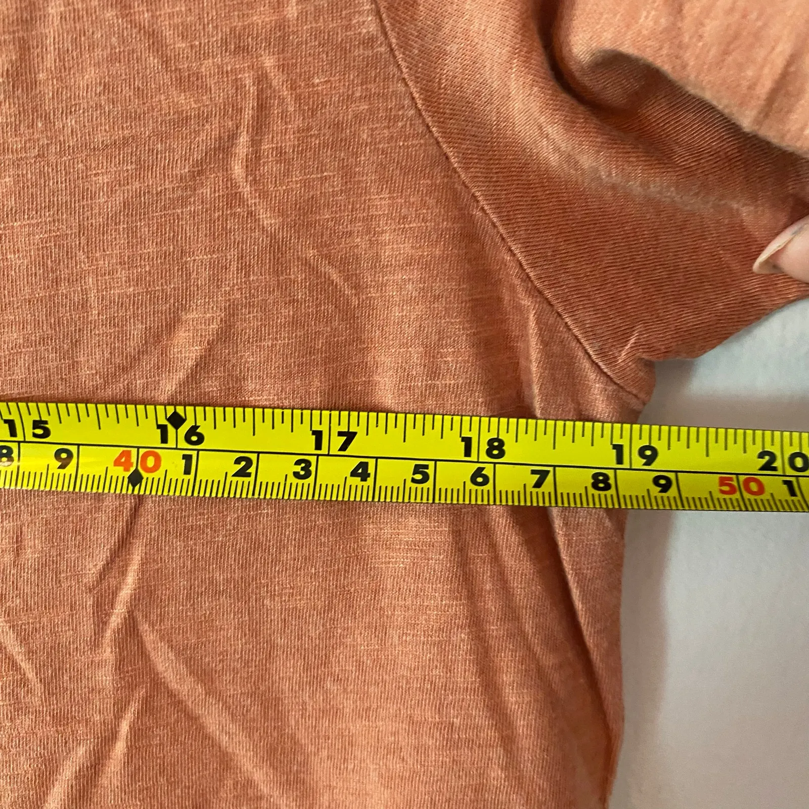 Marine Layer Orange V-neck Tee T-Shirt Minimalist Casual Outdoor Women's size XS - Image 6