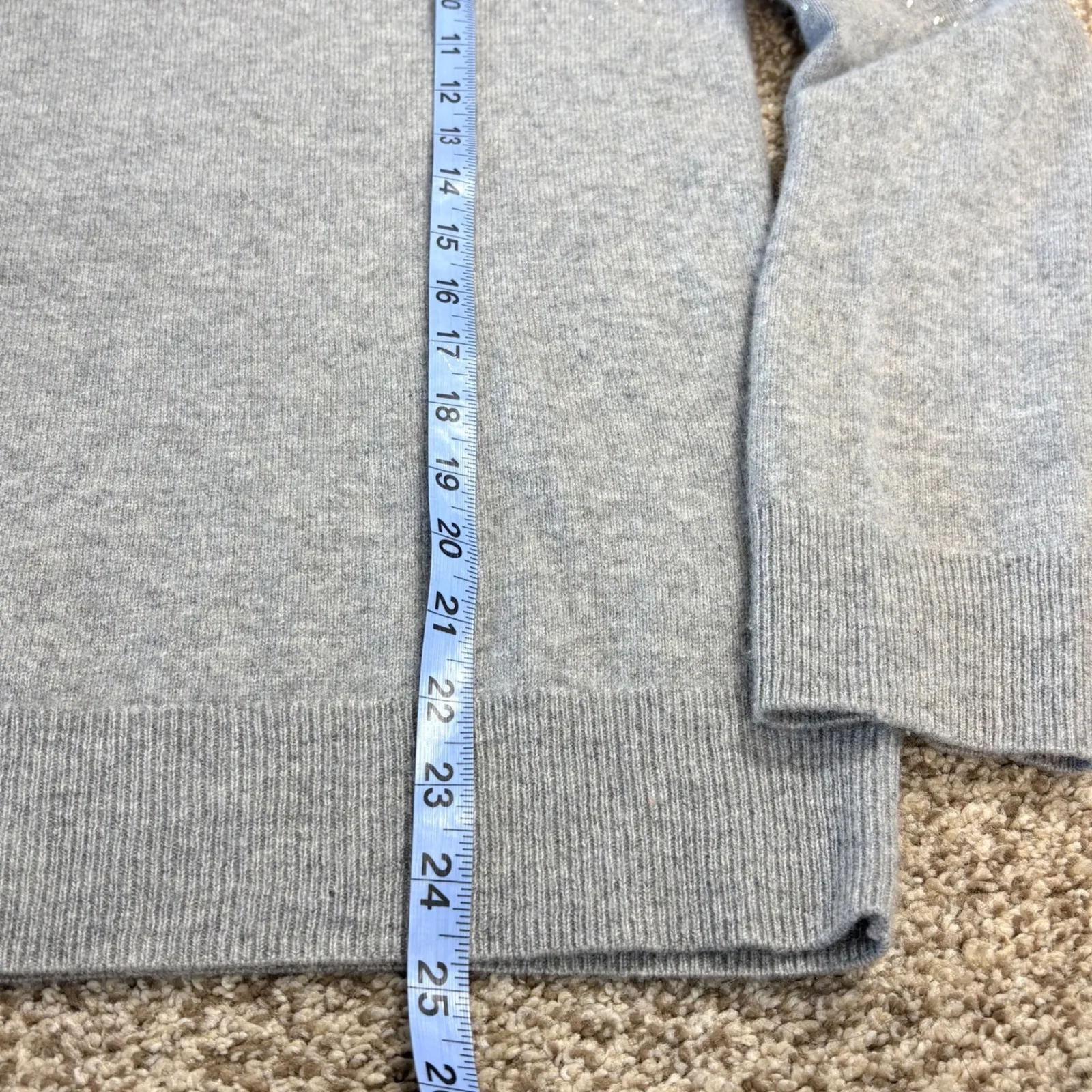 INC International Concepts Womens Gray 100% Cashmere Sequin Sweater M Luxury Size M - Image 9