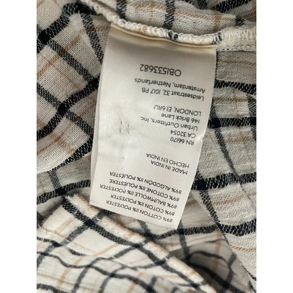 Pilcro Size XL  Top Blouse Plaid Long Sleeve Button Down - Image 9