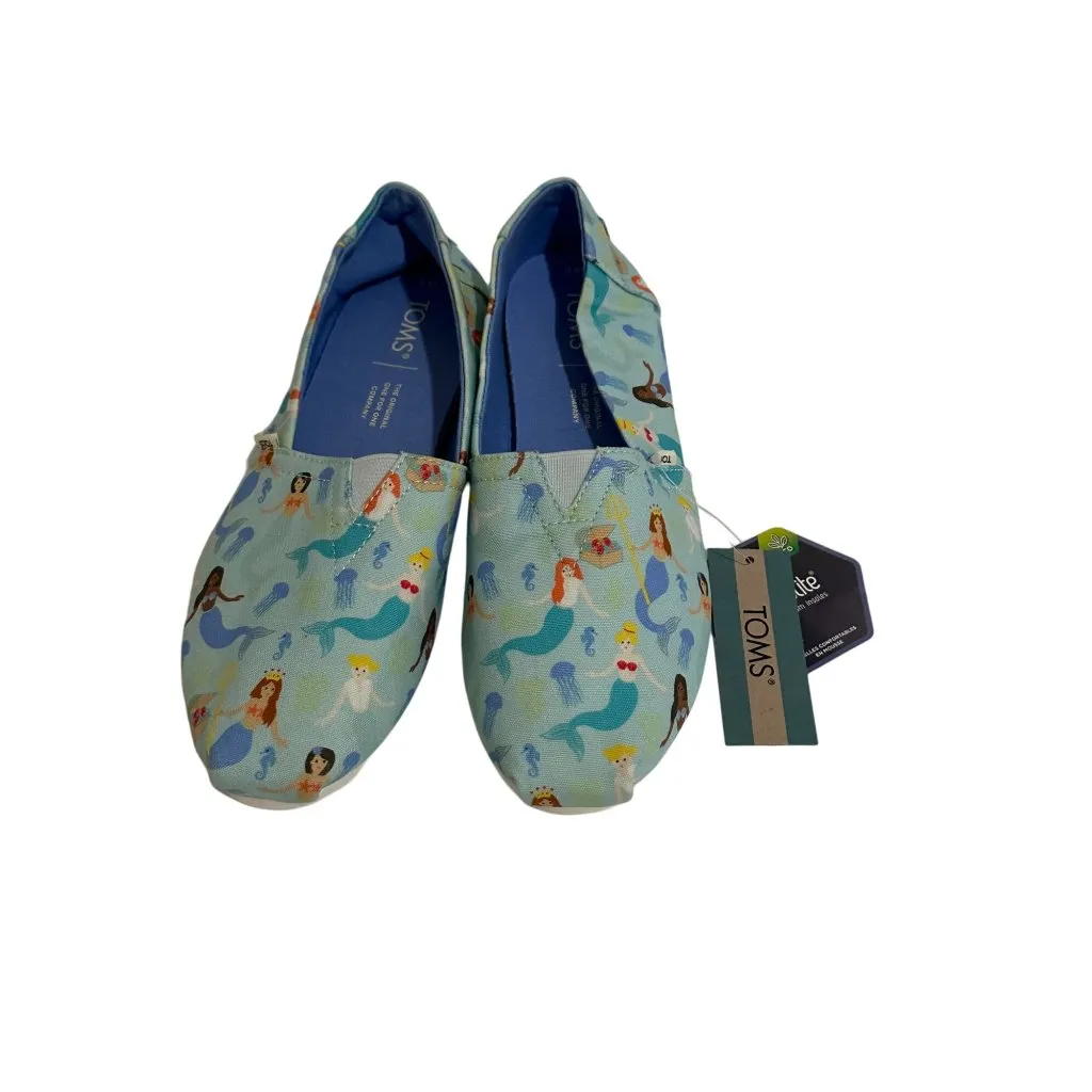 TOMS Mermaid Print Slip On Flats Size 6 NEW New with tags - Image 2