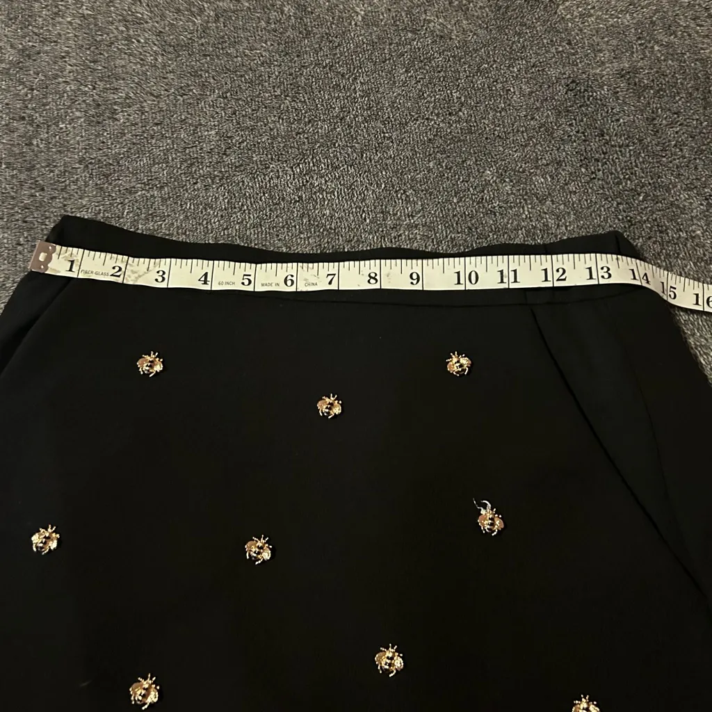 $345 Maje Irina Bee-embellished Crepe Skirt‎ Size 40 - Image 7