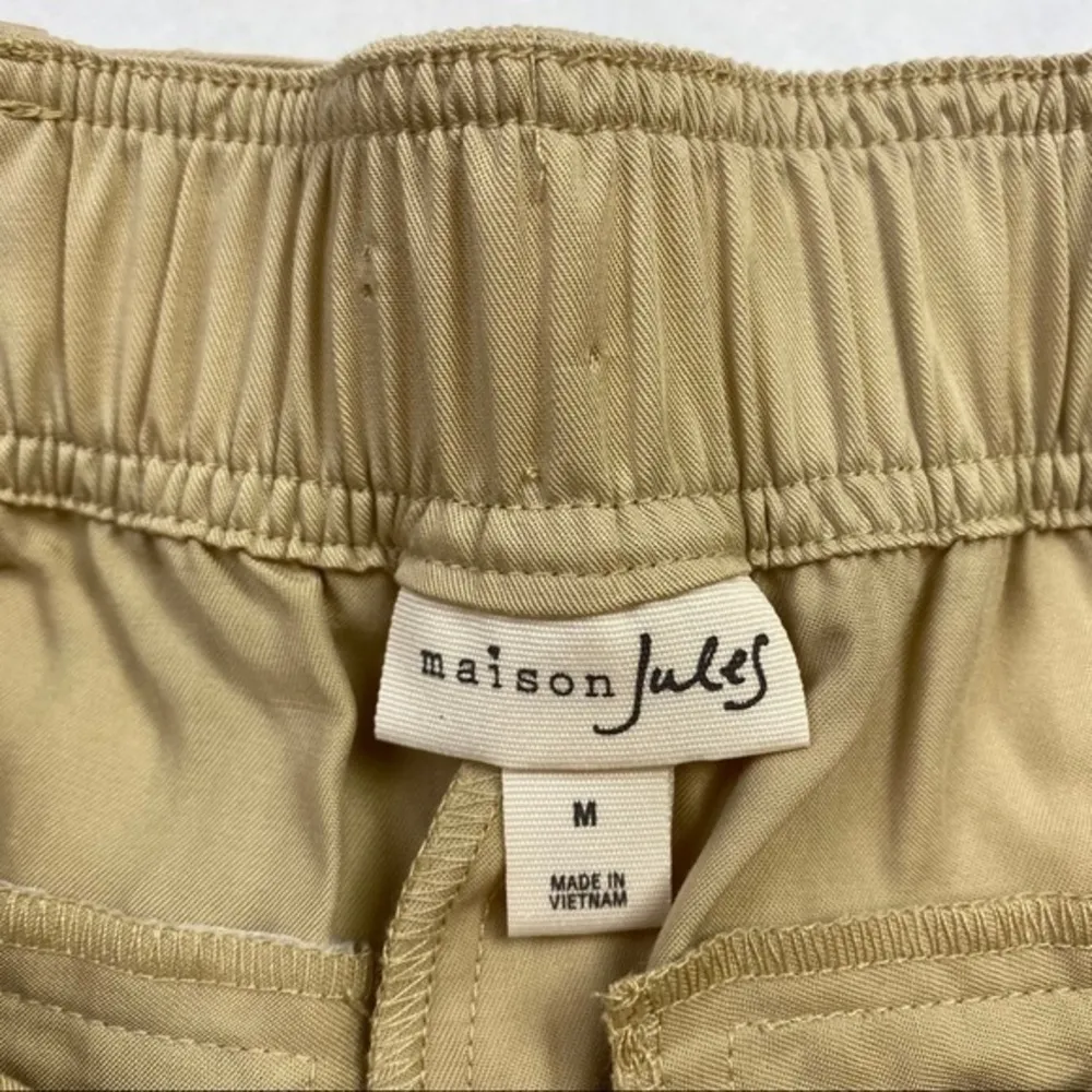 Maison Jules Beige‎ Belted Pocketed Crop Pant - Image 7