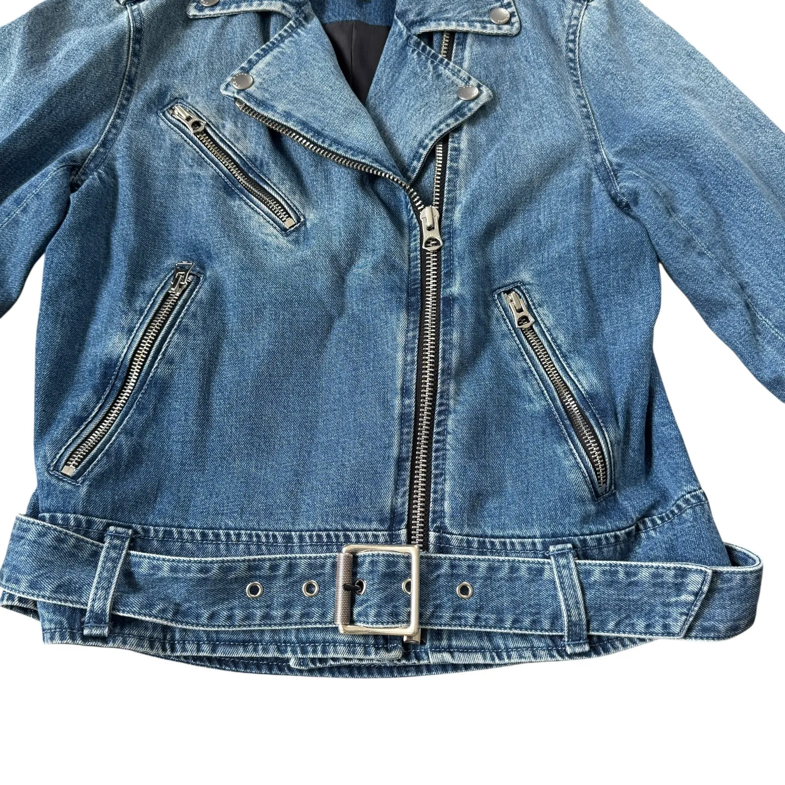 NEW Rag & Bone Denim Moto Jacket - Image 5