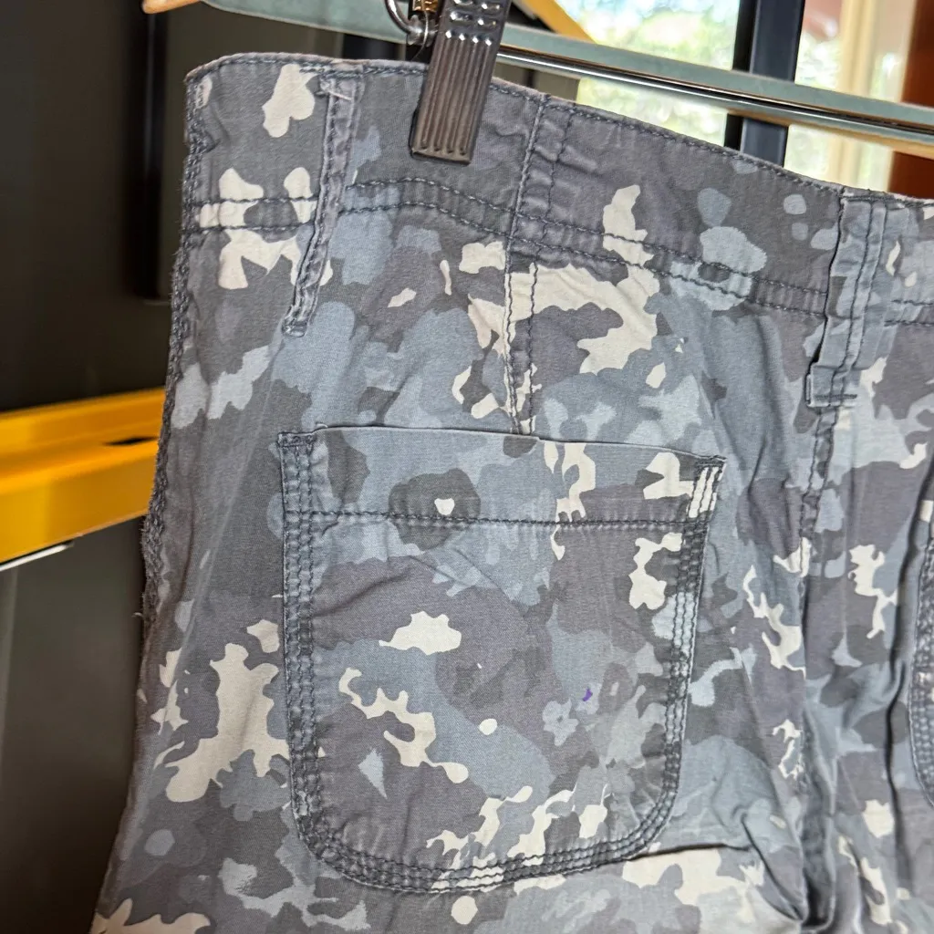 Vintage Y2K Faded Glory Gray Camouflage Cargo Pants 100% Cotton Size 12 - Image 9