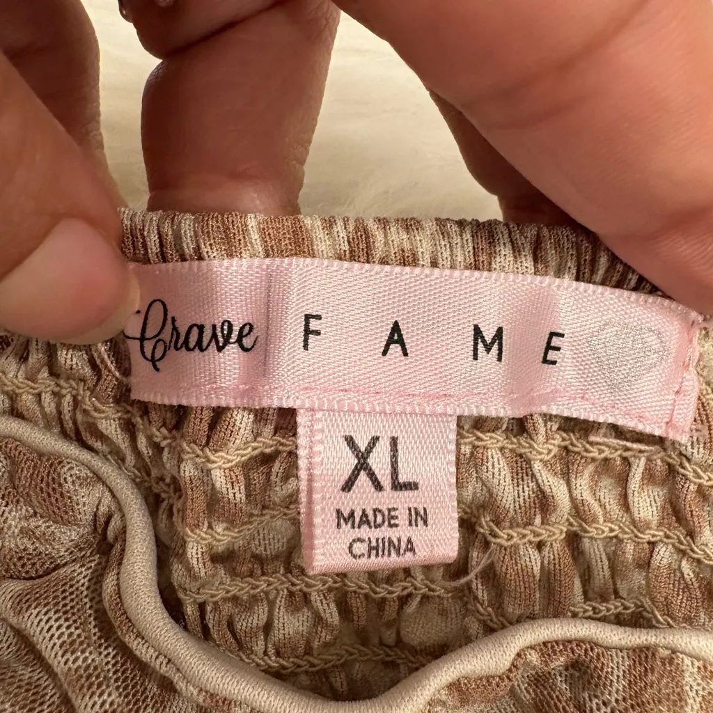 Crave FAME Leopard Crop Top Size XL - Image 6