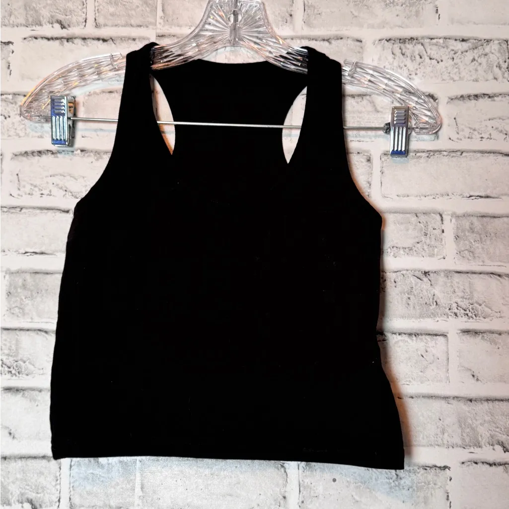Olive Green, Grey, and Black Women's Tank Tops cropped set of 3 cotton size M‎ Gray Size M - Image 3