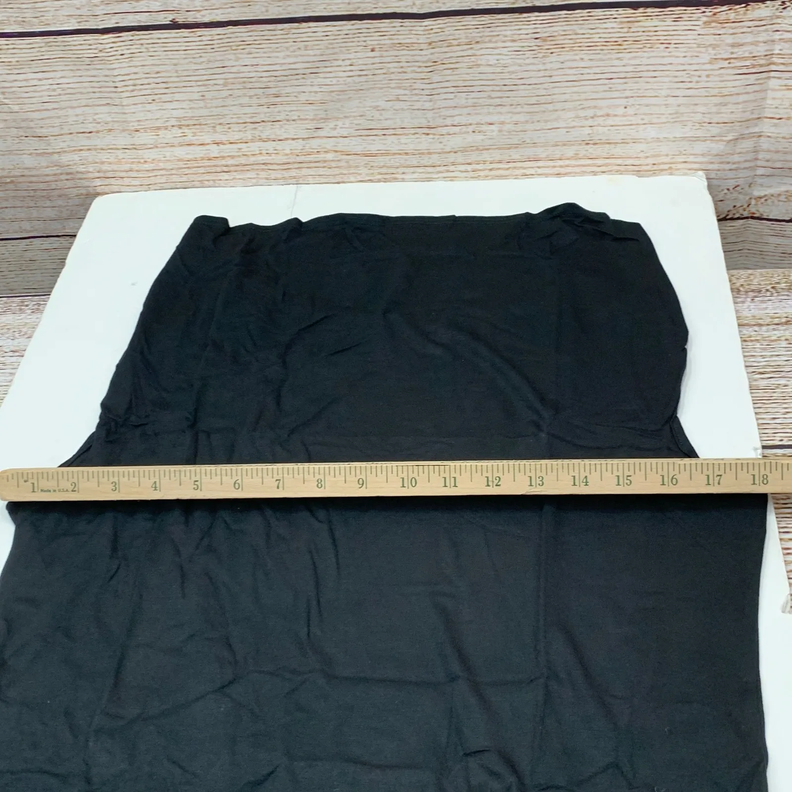 Amore All.F.Y Women's Ruched Blouse Stretch Tank Top Black Large New Made in USA - Image 4