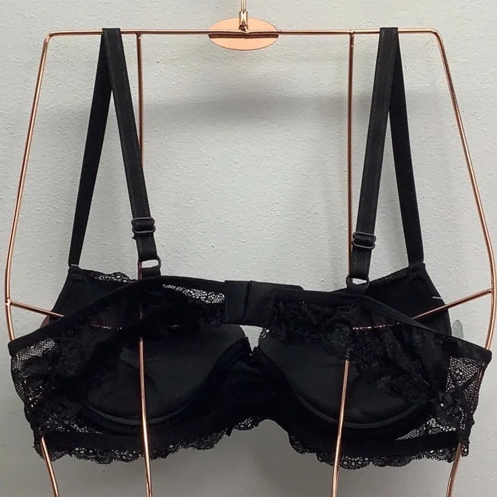 Massam Black Lace Padded Bra Made in Brazil New with Tags White Size M - Image 3