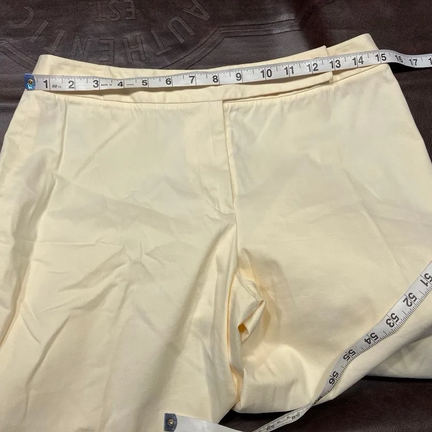 Tommy Bahama Vintage‎ Cotton Blend Pants Womens 8 High Rise cream Spring Beach - Image 15