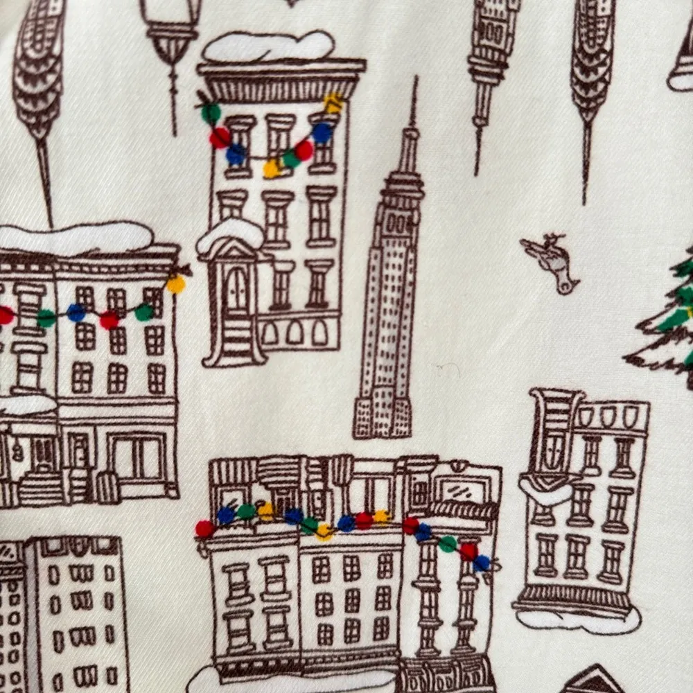 New American Eagle women’s NYC Pajama lounge pants Brown X - small - Image 7