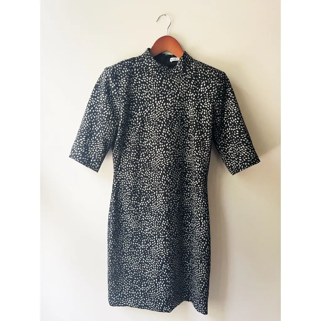 Alice + Olivia Inka Dress Glitter Dot Bodycon Mini NYC Formal Size 8 - Image 6