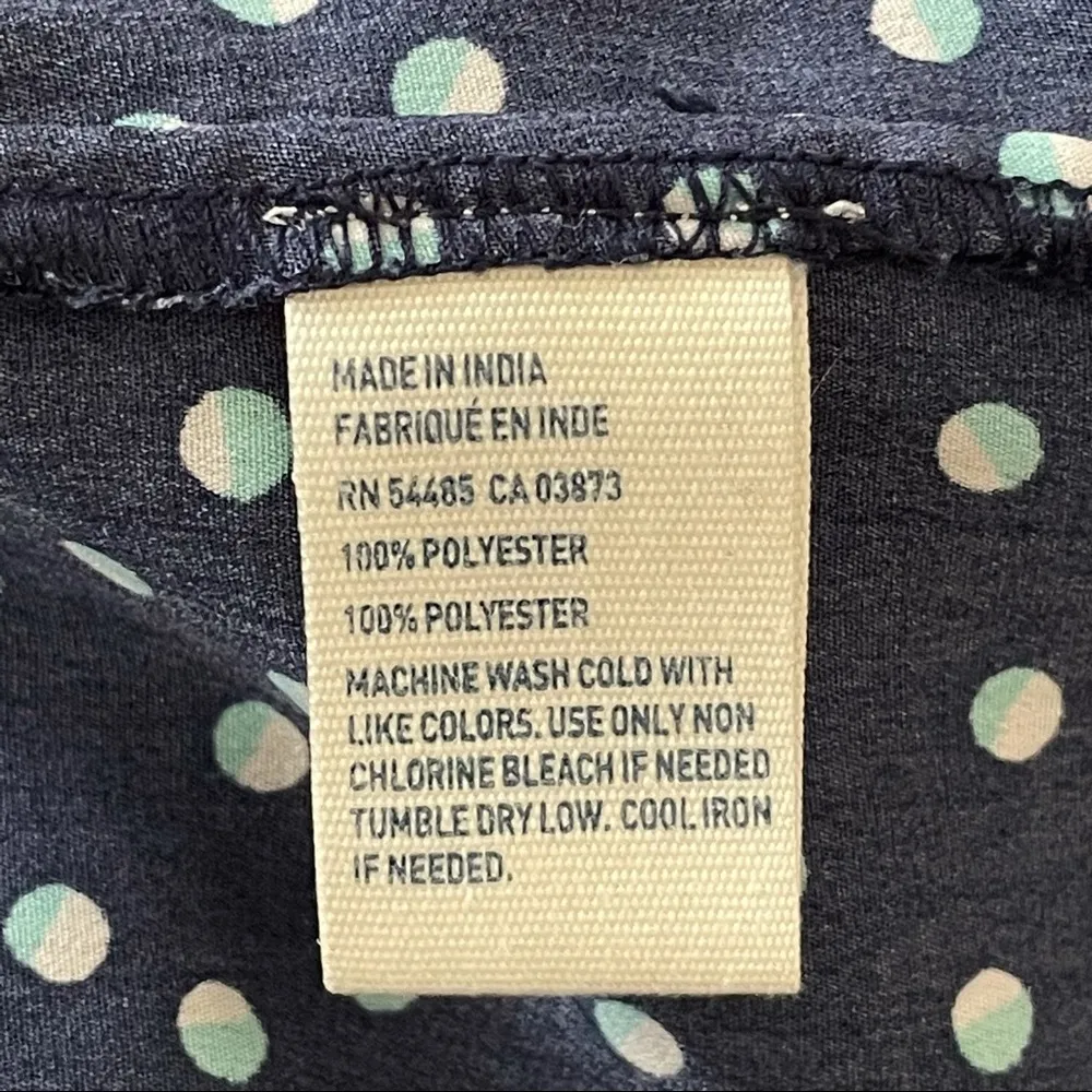 American Eagle Cap Sleeve Blue Polka Dot Mini Dress Size 00 - Image 14