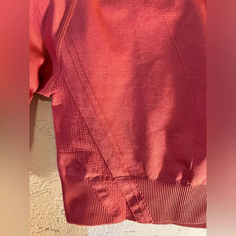 AYBL crop performance top NWOT beautiful brand -long sleeve crop-terracotta - Image 4