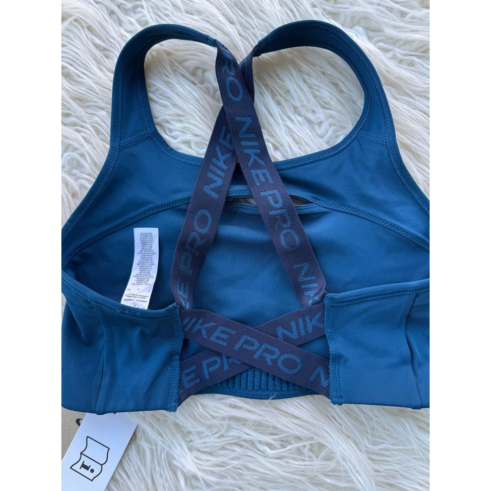 Nike Pro Swoosh Sports Bra Teal Blue Size Small DQ5252-460 - Image 10