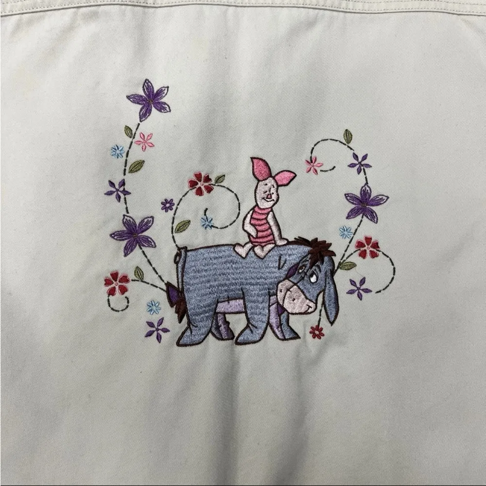 Vintage Disney Eeyore Winnie The Pooh chore jacket Women’s Size Medium Beige - Image 12