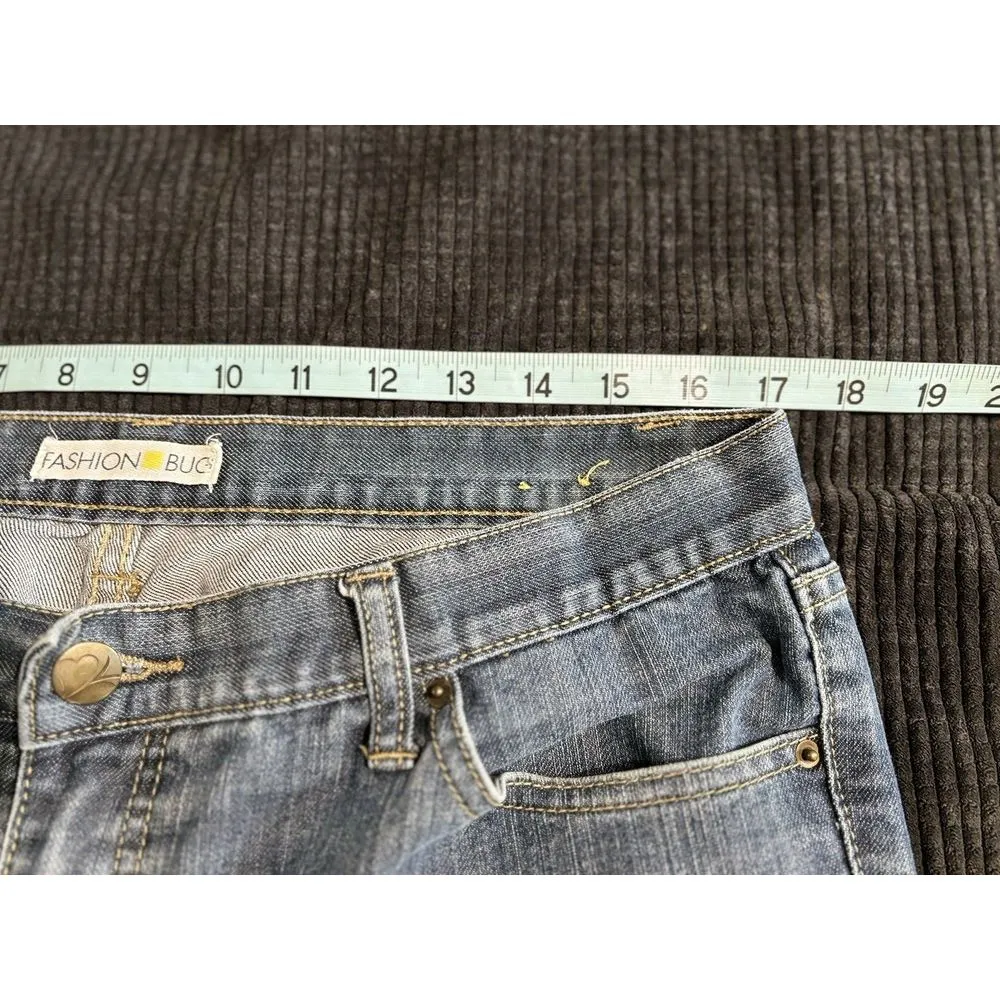 Fashion Bug Crop Denim Jeans Mid Rise Size 18P Medium Wash‎ - Image 6