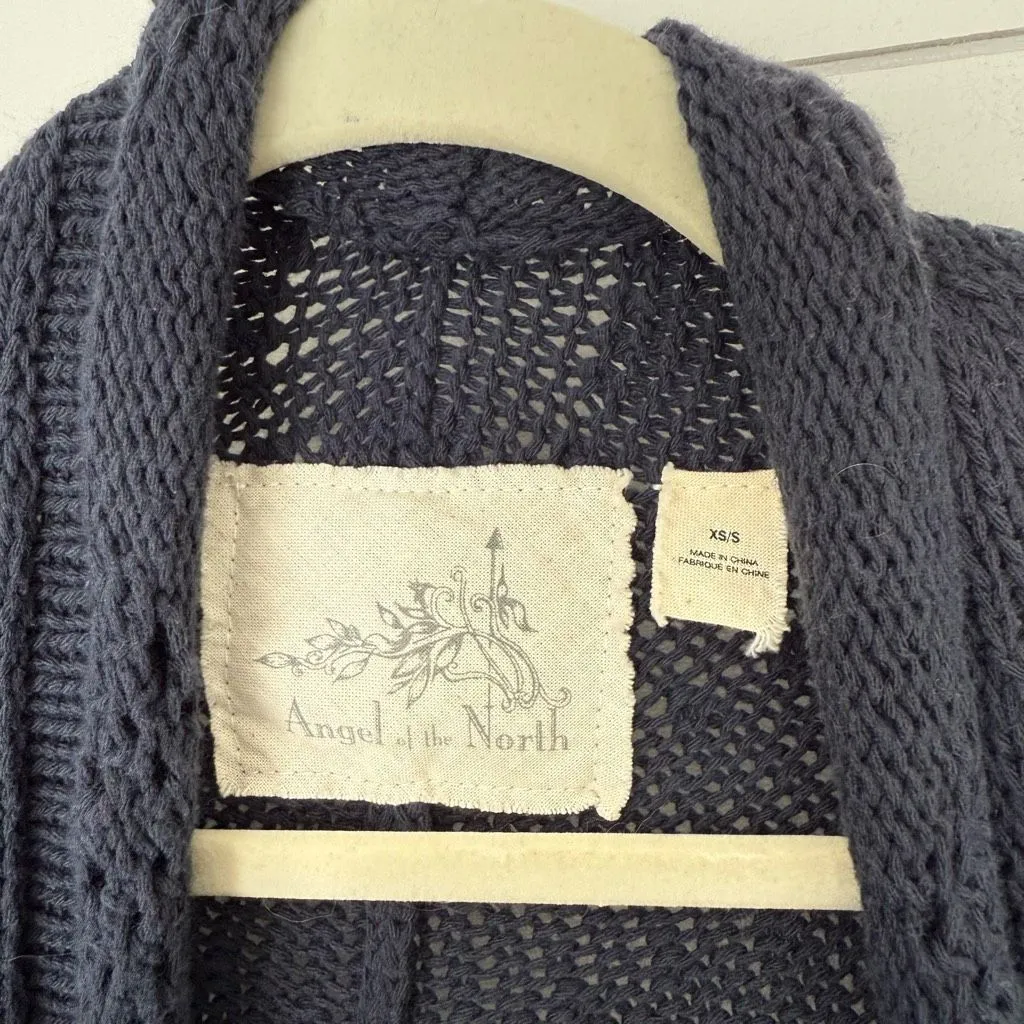Anthropologie Angel of the North Women’s Medium Navy Blue Sweater Cardigan - Image 2