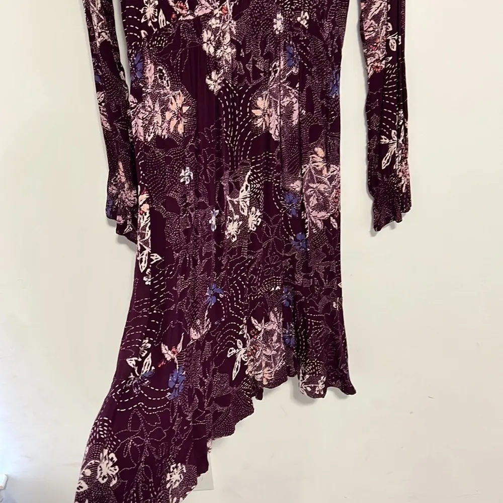 MAEVE Anthropologie - Ruffle Monaco Tiered
Dress Purple Floral Feminine Size Sm - Image 3