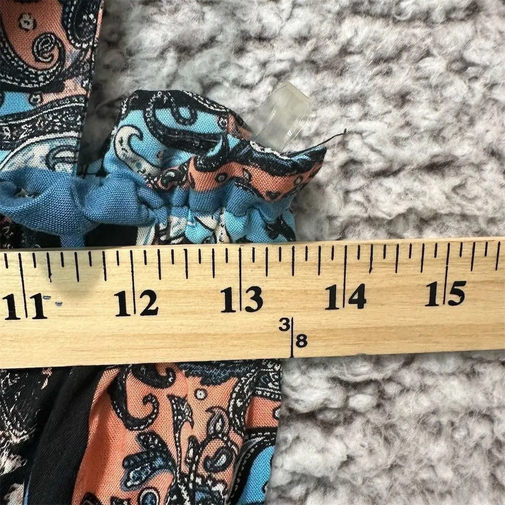 NWOT‎ Haptics by Holly Harp Boutique Women's Paisley Floral Romper Small Blue - Image 4