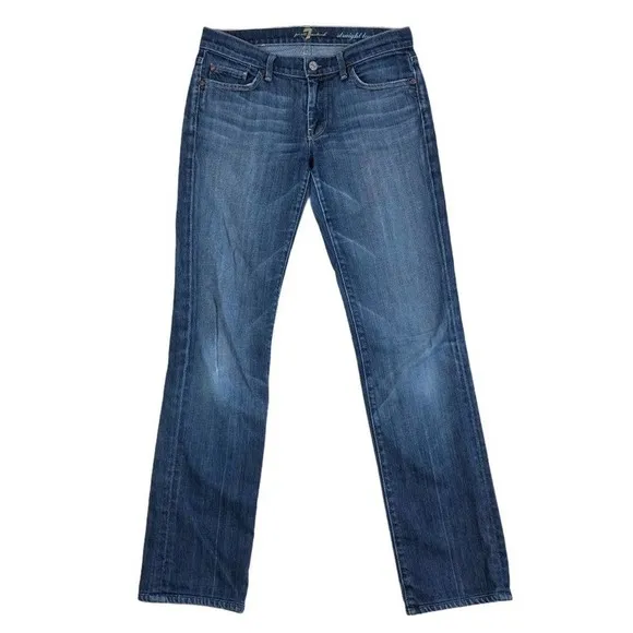 Vintage Mid-Wash 7FAM Straight Leg Jean- 27 - Image 20