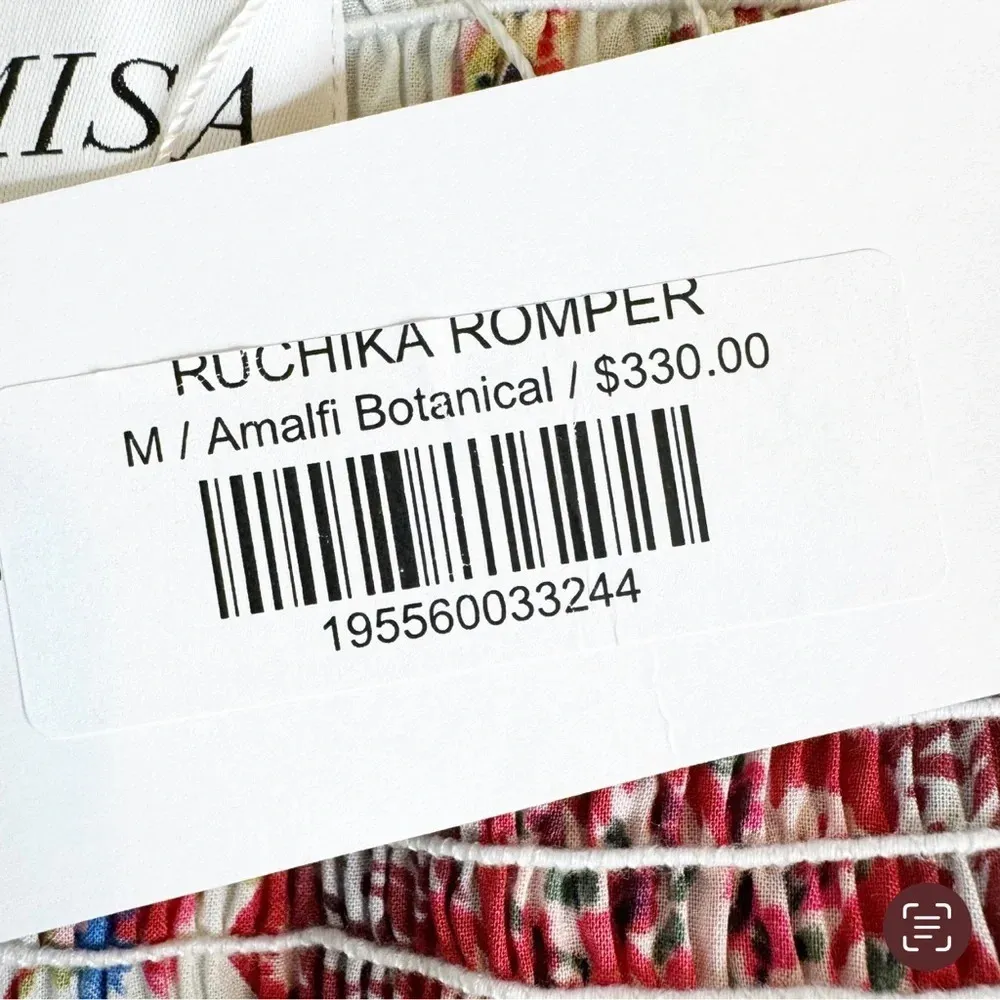 MISA Los Angeles Ruchika Floral Puff Sleeve Romper Size M NWT - Image 11