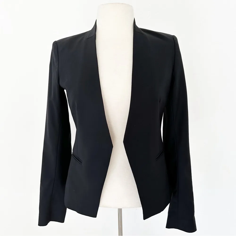 Theory Lanai Polish Suit Jacket Black Wool Blazer | 2 - Image 74