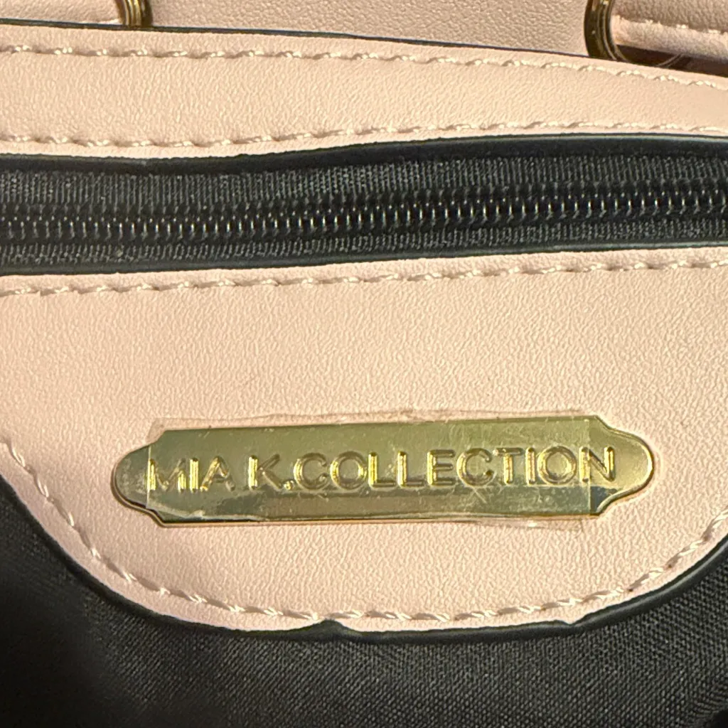 Vegan Leather Pink and Black Mini Backpack - Image 6