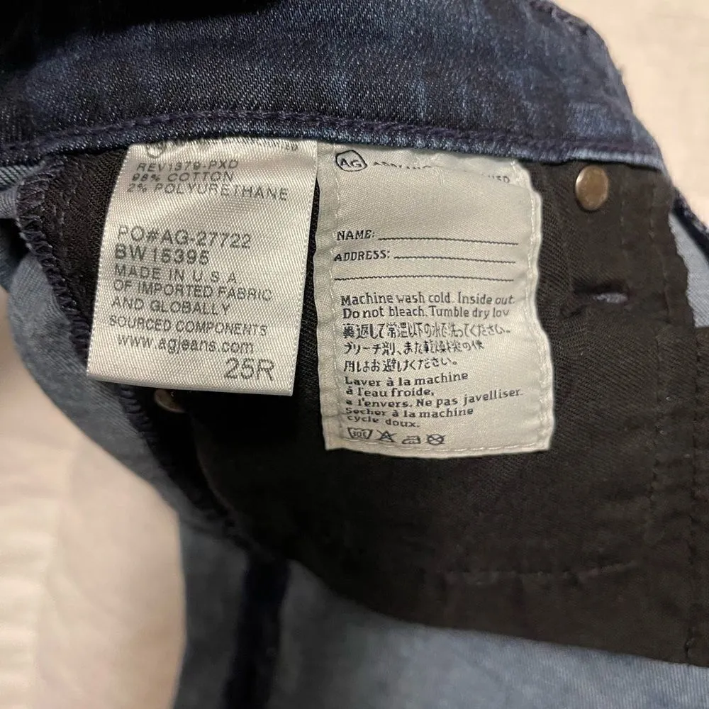 AG Adriano Goldschmied The Farrah Skinny Jeans with rip in 1 knee. Size 25! - Image 4