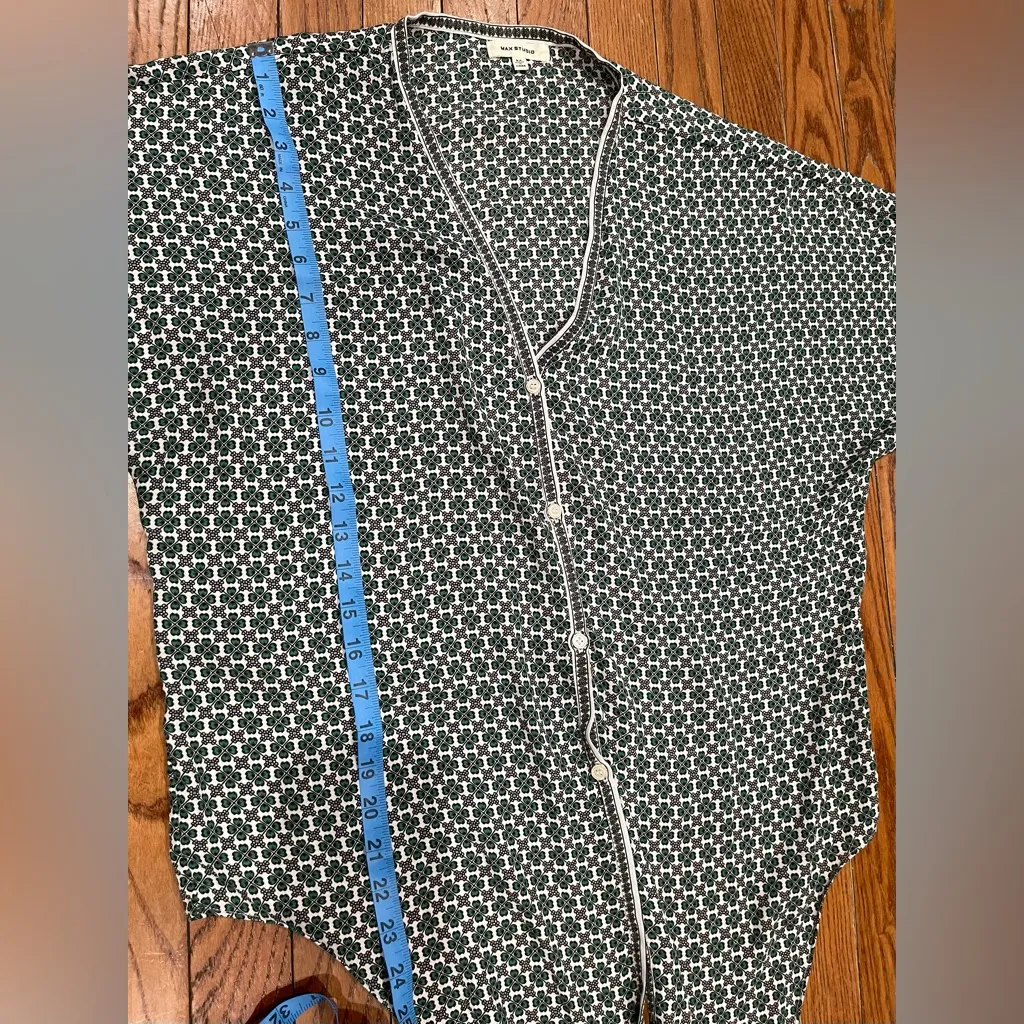 Max Studio Black and White Geometric Blouse - Image 7