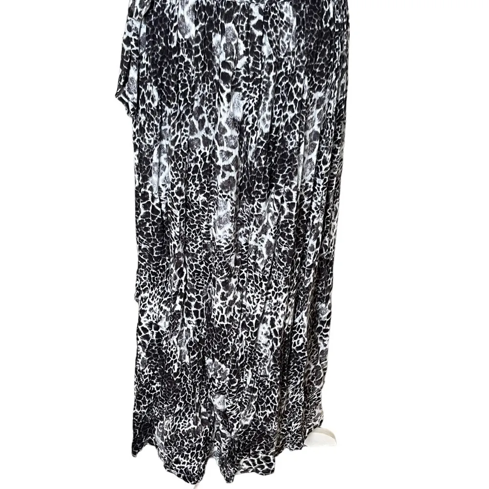 Sofia Vergara Women’s Animal Print Wrap Ruffle Dress Size S Maxi Belted - Image 9