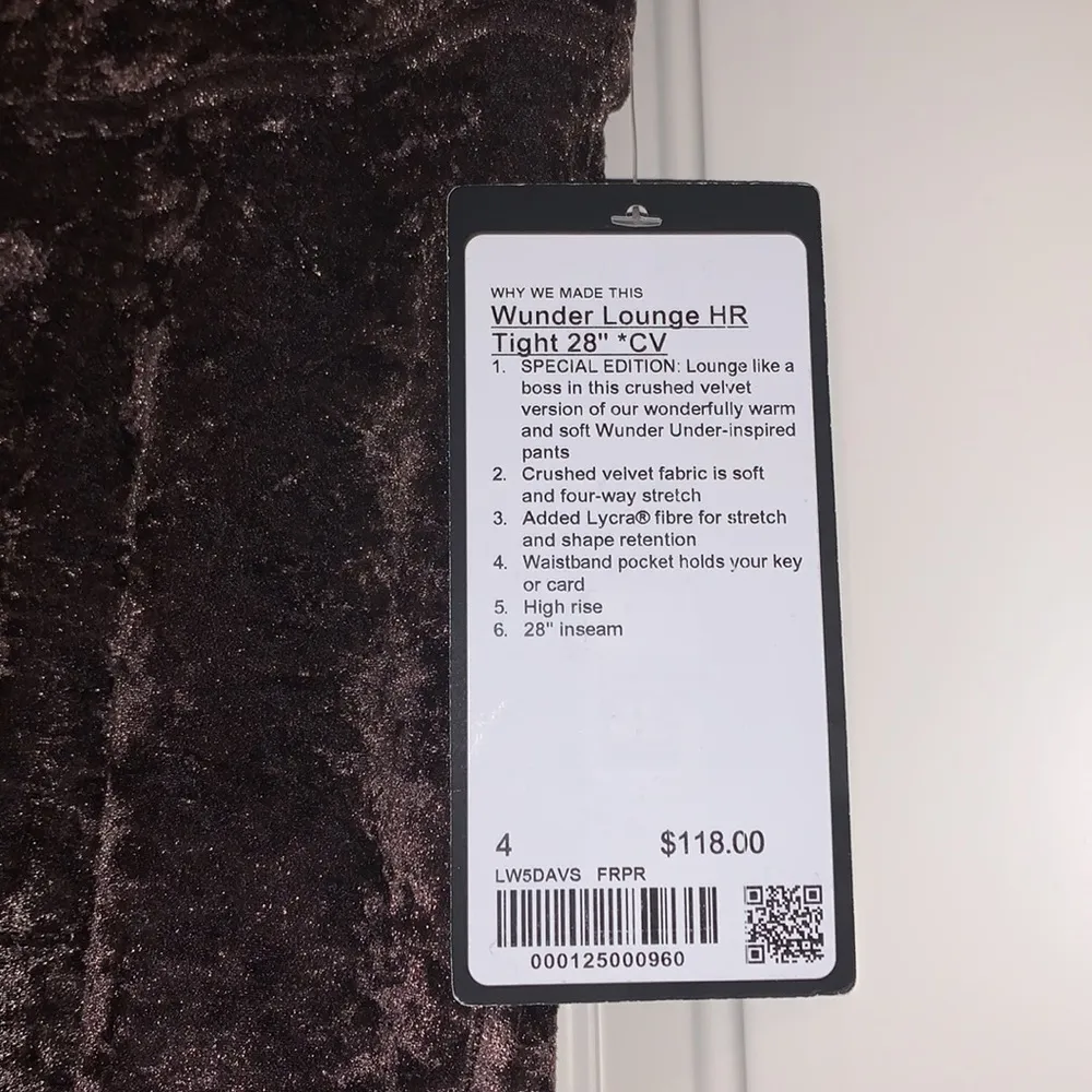 RARE limited addition Lululemon crushed velvet 28 inch leggings - Image 5