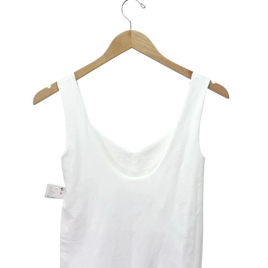 NWT Free People White Clean Lines Scoop Neck Sleeveless Thong Bodysuit Size M/L - Image 7