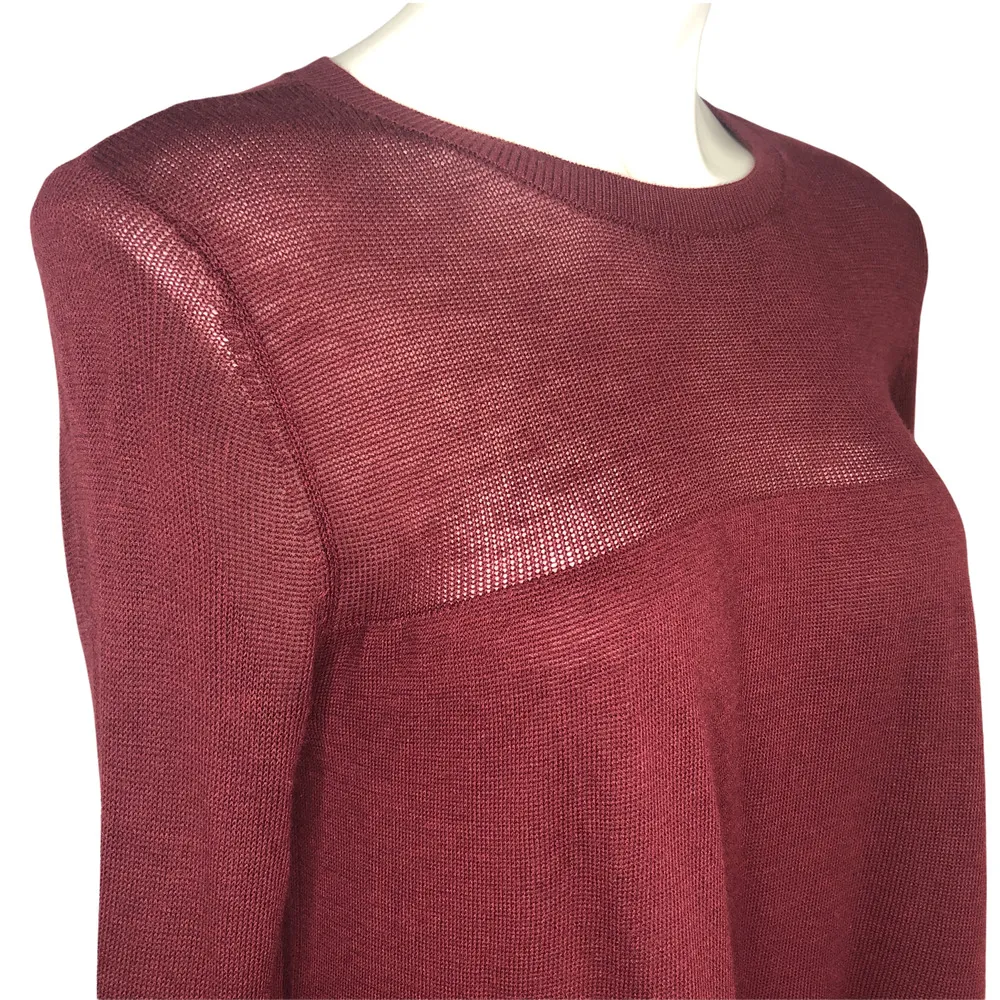Burgundy Tiered Sweater - Size Medium - Image 4