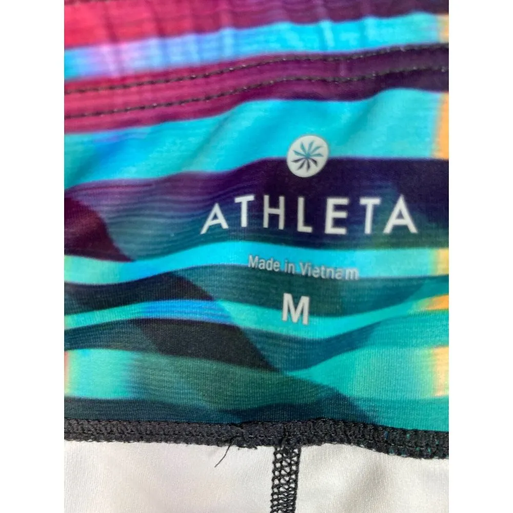 Athleta Rainbow Sonar Capri Leggings Womens Size M Athletic Yoga Runny Pant - Image 5