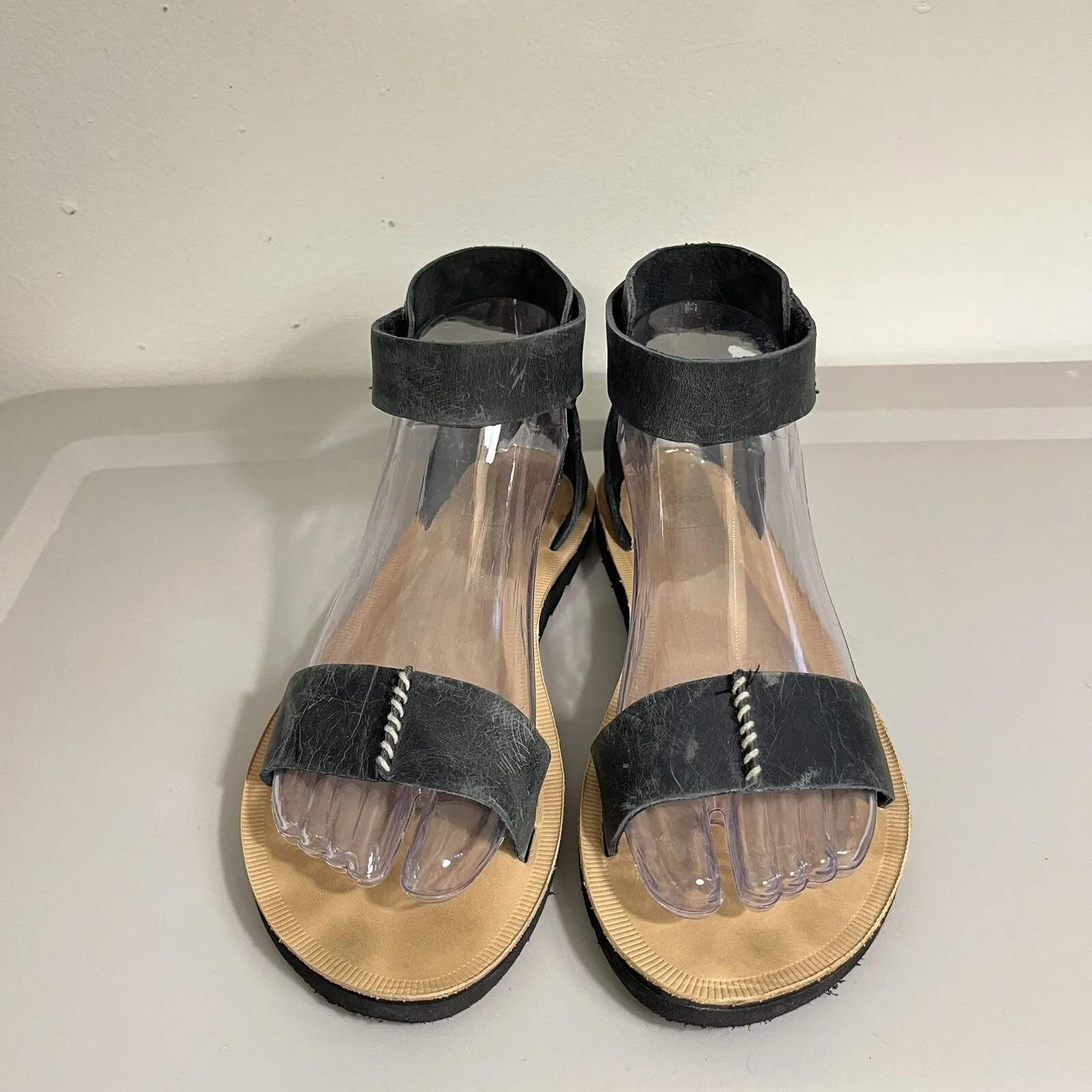 REEF Voyage Hi Womens Flat Sandals Gladiator Gray‎ Faux Leather Sz EU 37.5, US 7 - Image 3