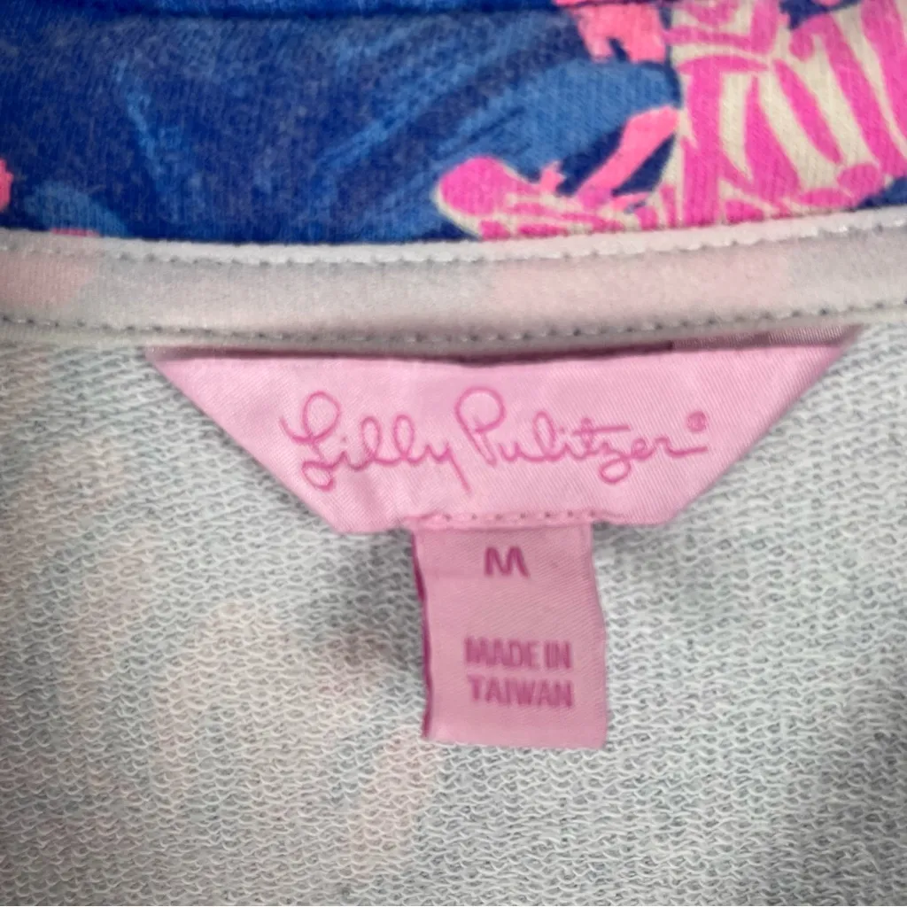 LILLY PULITZER Skipper Royal Purple Dazzle UPF 50+ Quarter Zip Popover Medium - Image 3