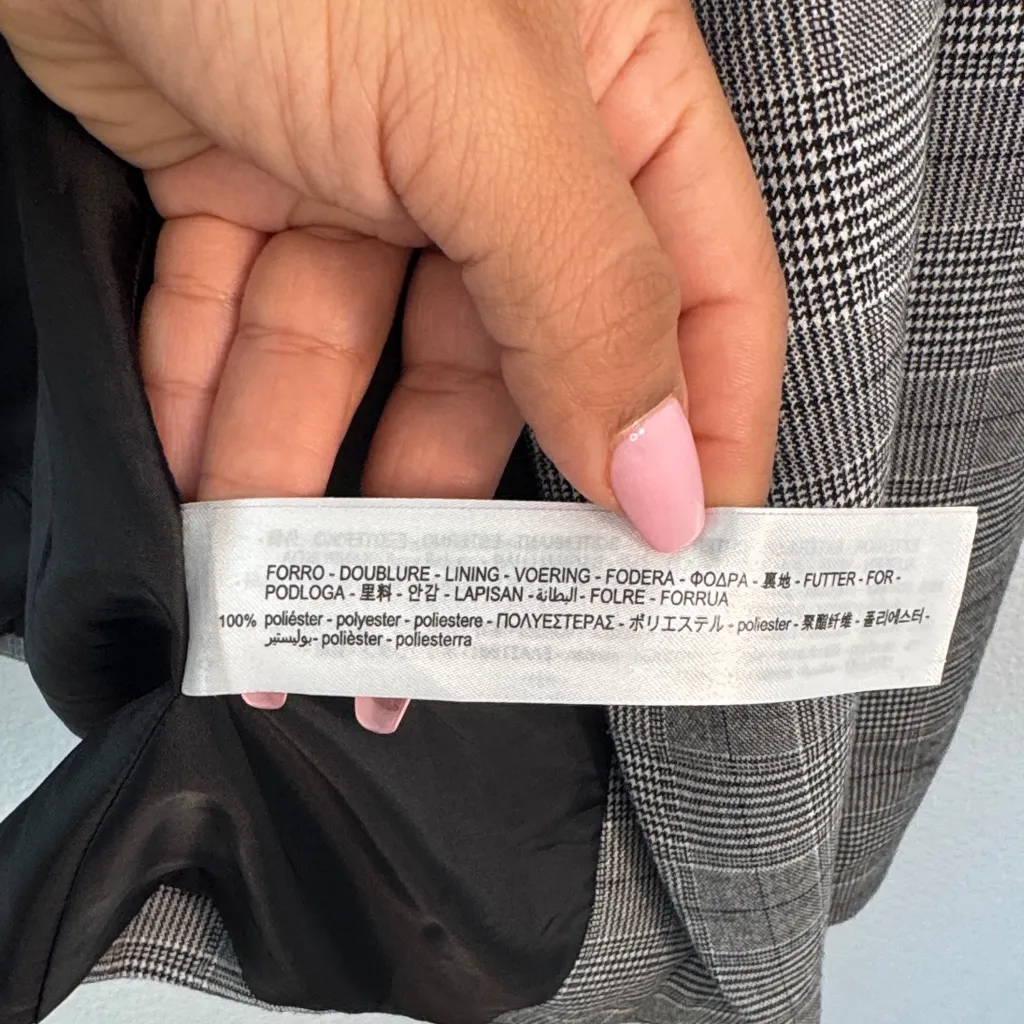 Zara Women’s blazer check plaid pattern - Image 9