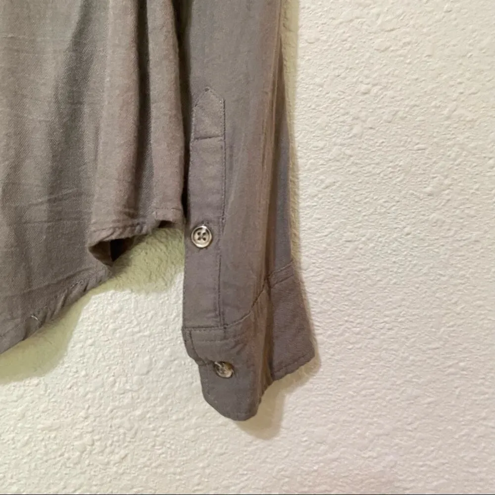 Anthropologie Staring Stars Green Embroidered Boho Long Sleeve Blouse Womens S - Image 9