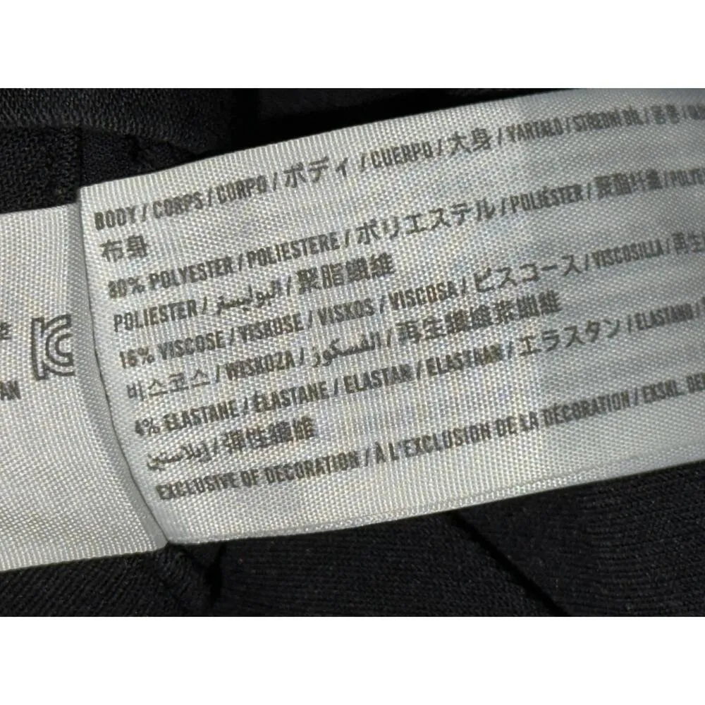 Abercrombie & Fitch Curve Love Black Pleated Wide Leg Trousers Pants Size 34, 18 - Image 5