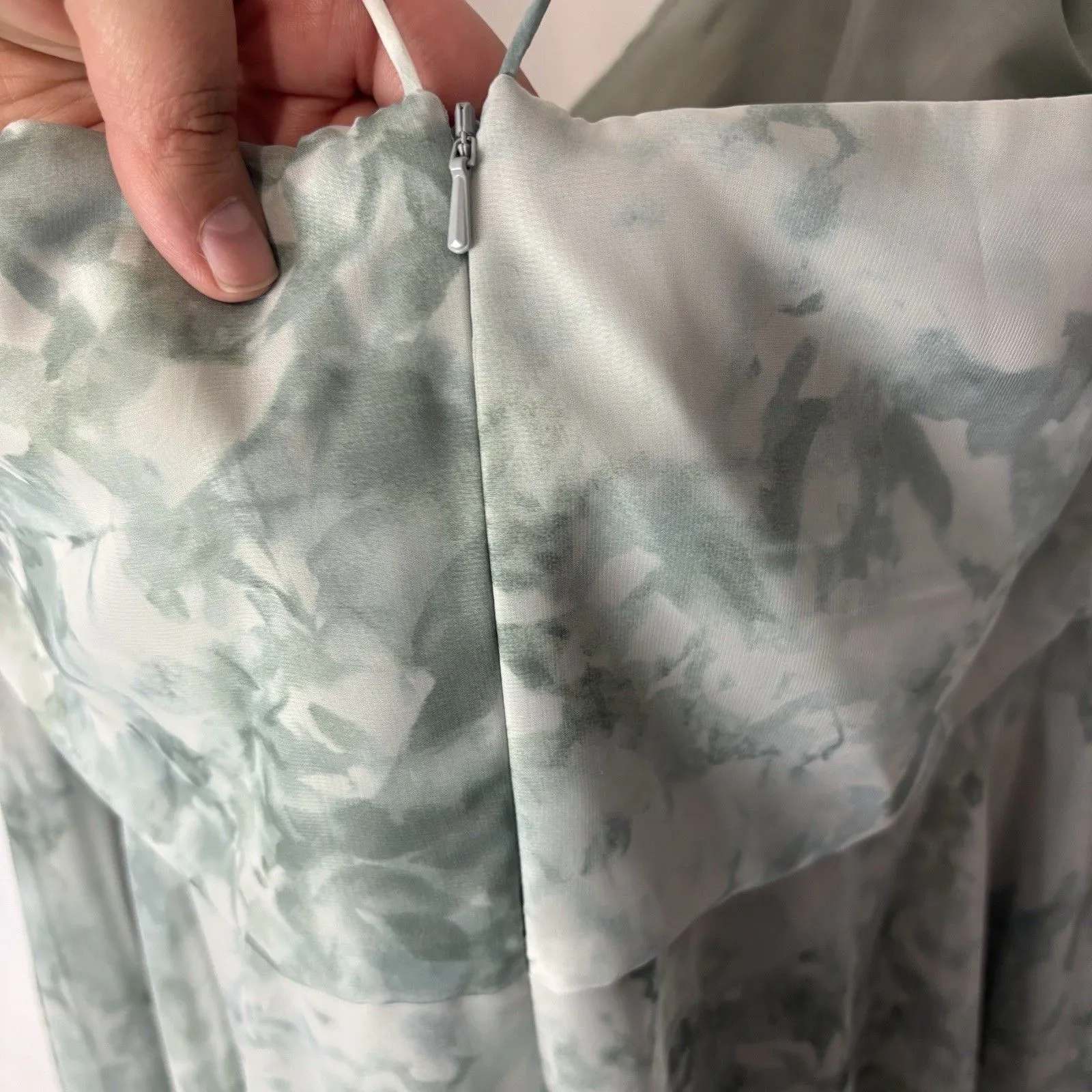 BHLDN Jenny Yoo Inesse Morning Mist Multi Green Bridesmaid Dress Gown Sz 24 NWT - Image 12