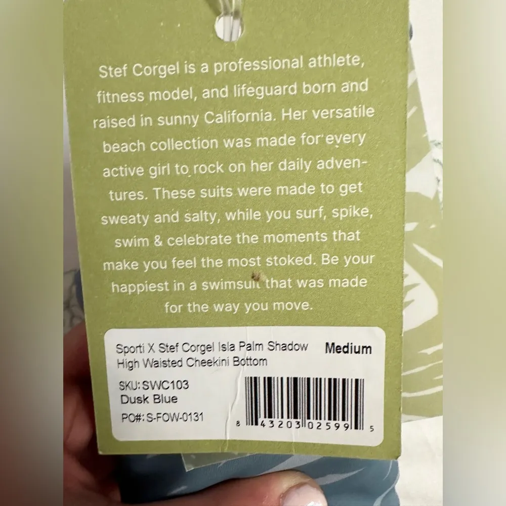 NWT Sporti x Stef Corgel Isla Palm Shadow Bikini Set - Dusk Blue - M/M - Image 15