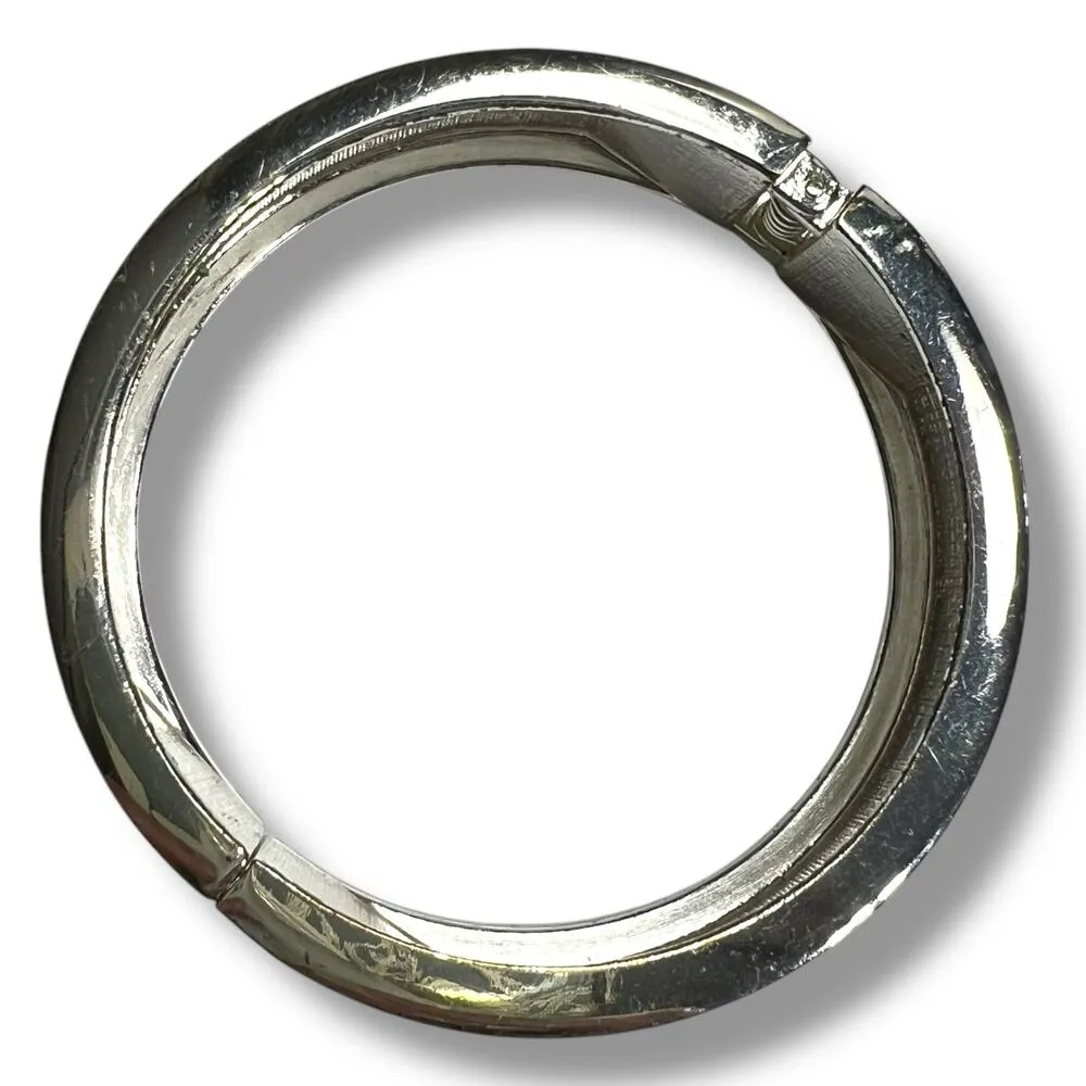 Womens Bangle Cuff Bracelet Fashion Jewelry Blue Cream Silver - Image 3