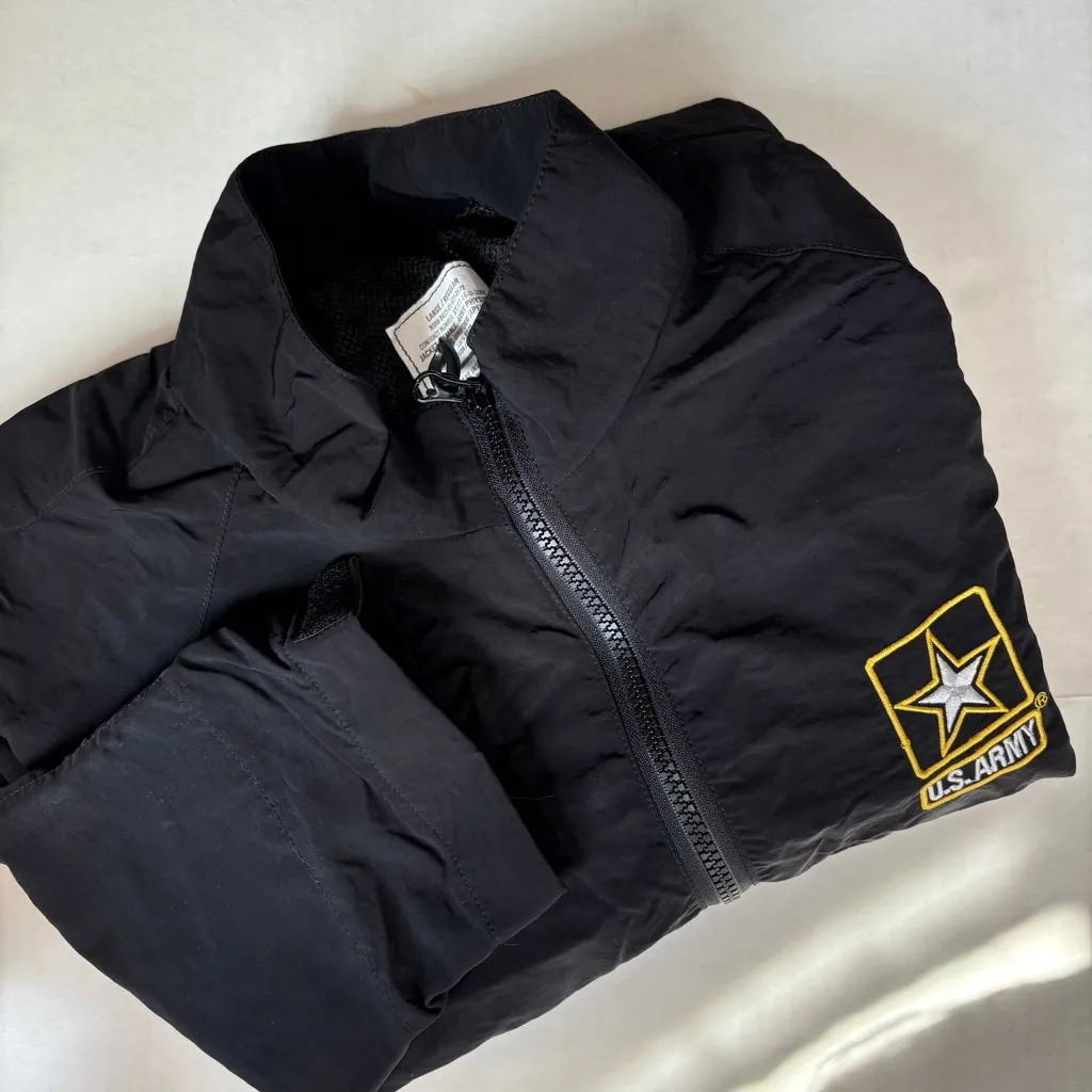 Women's U.S. Army Physical Fitness Uniform Jacket Black/Yellow Size Large Black - Image 2