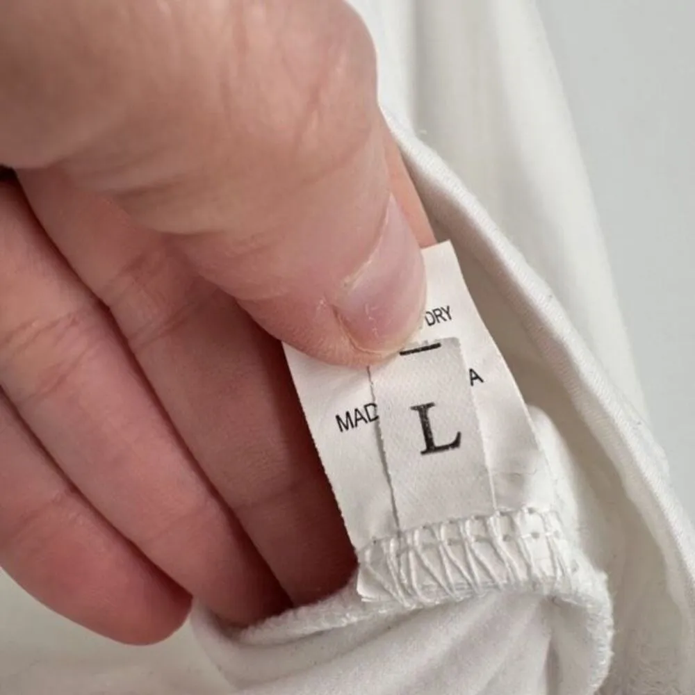 Bratz Long‎ Sleeve Stretch Cropped V Neck Shirt Size Large White & Pink - Image 4