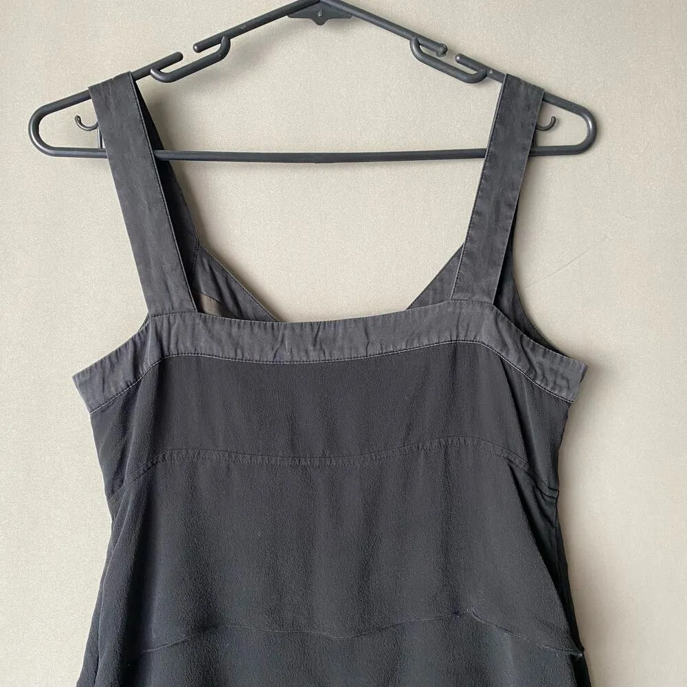 Kenzie sz M black 100% silk Vintage ruffle layer y2k ‎ mini dress Size M - Image 7