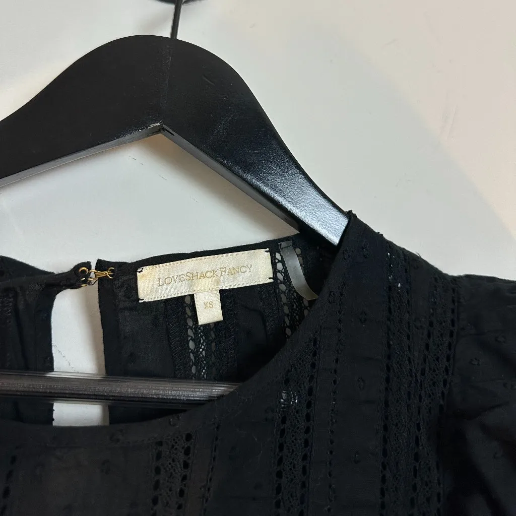 LOVESHACKFANCY Natasha Dress in Black Size X-Small - Image 5