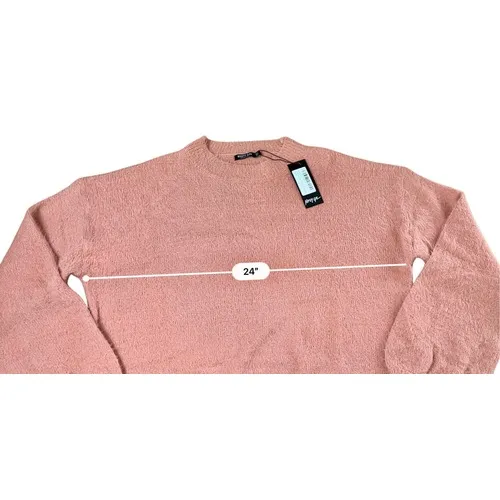 Nasty Gal It Takes Two Baby‎ Fluffy Knit Loungewear Crew Sweater LARGE Fuzzy - Image 5