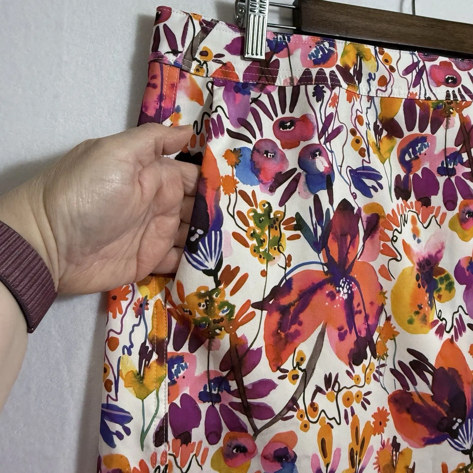 RipSkirt Hook & Loop Hawaiian Floral Bloom Wrap Around Skirt Women's XL Beachy Purple - Image 5