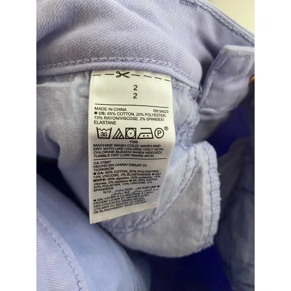 Old Navy Womens Jeans Sz 2 Periwinkle Lilac Rockstar Pants Light Purple Mid Rise - Image 6
